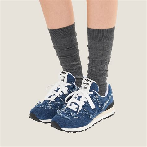 miu miu new balance denim